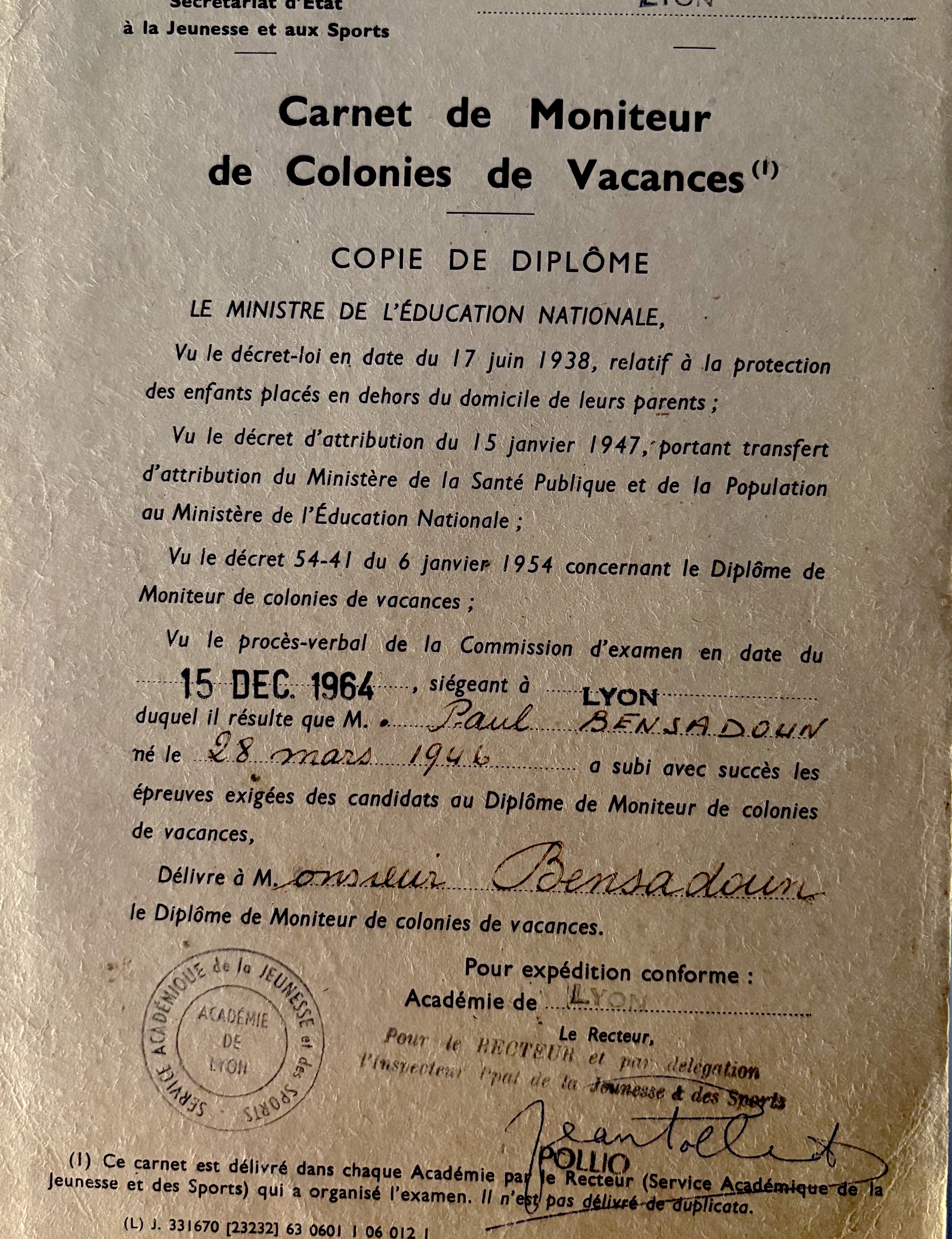 Carnet de Moniteur de CV